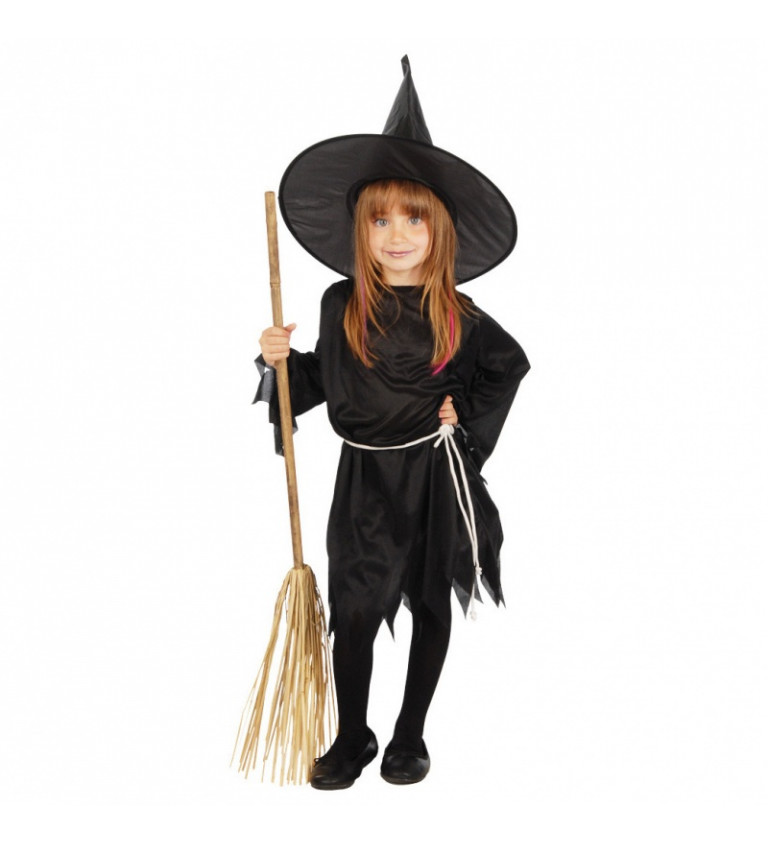 Detský kostým Čierna čarodejnica