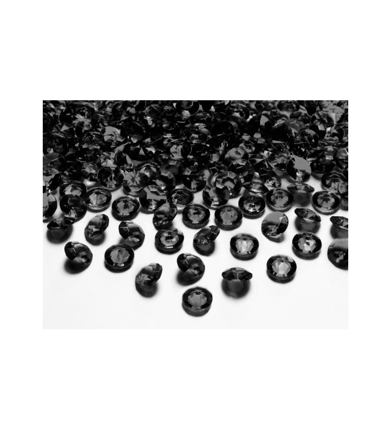 Dekoratívne diamanty mini - čierne