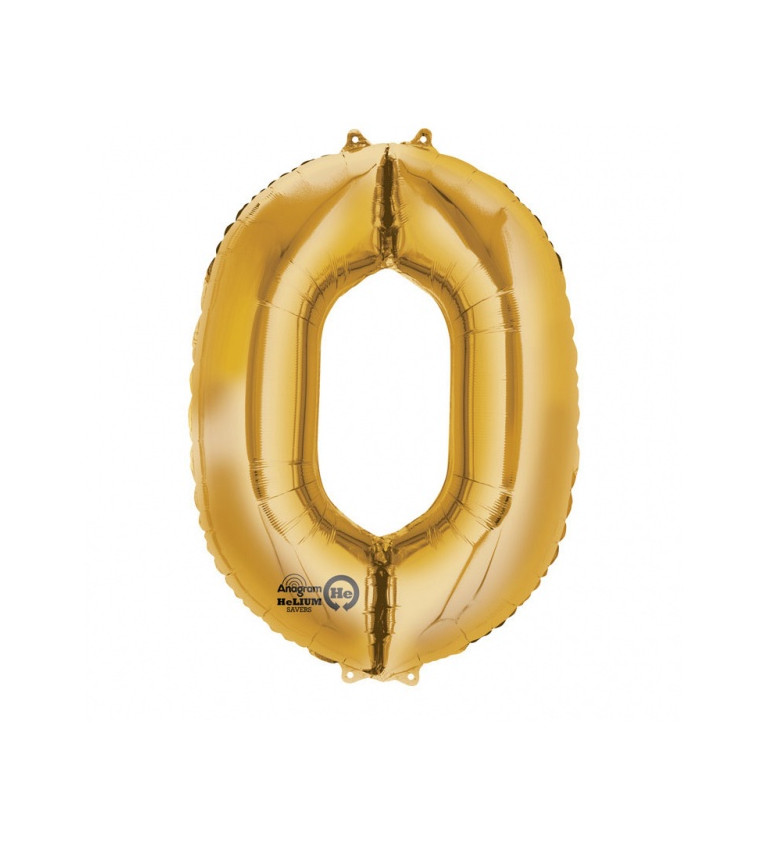 Balón "0" - zlatý