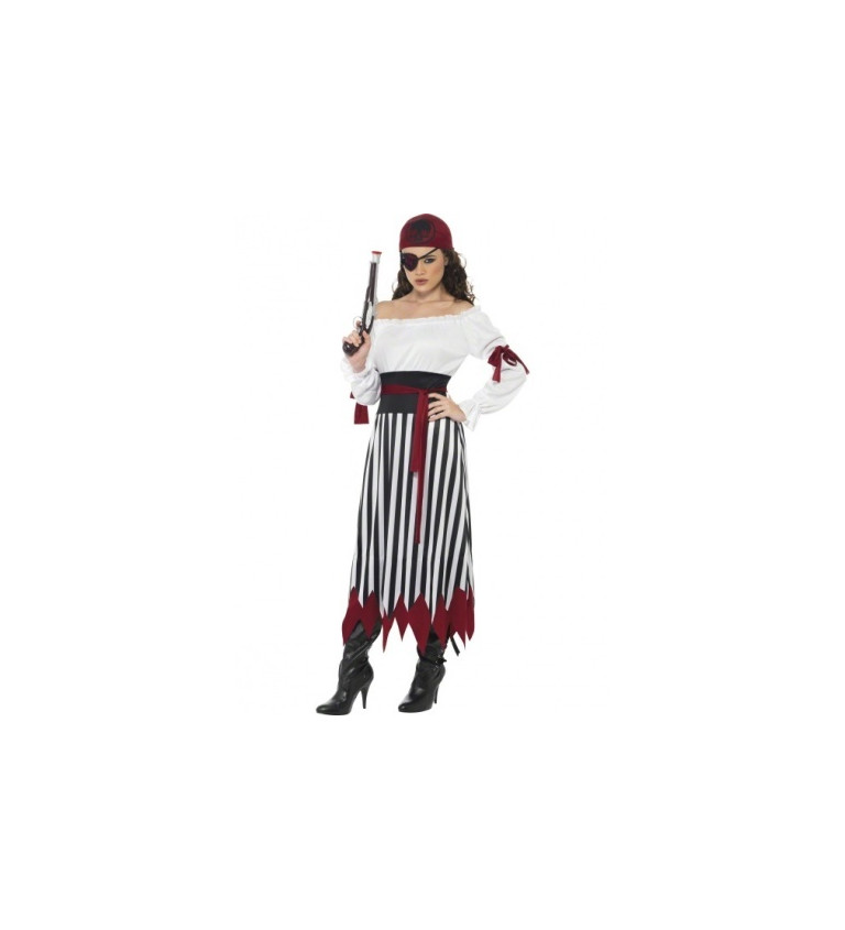 Kostým pre ženy - Pirátka-dlhé šaty