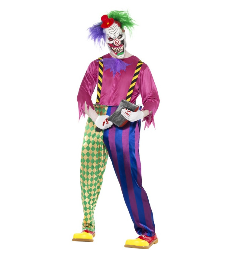 Pánsky kostým Farebný hororový klaun