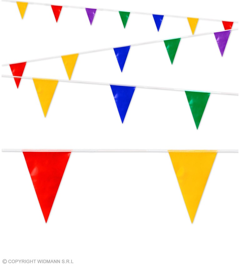 Vlajková Girlanda, farebná
