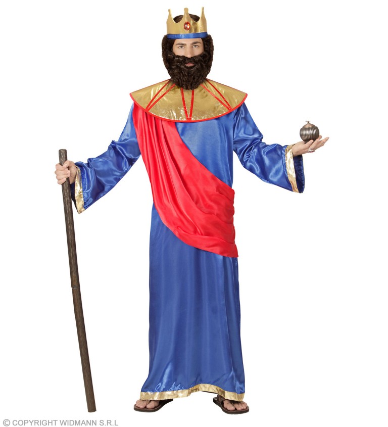 Pánsky kostým Biblický kráľ, modrý
