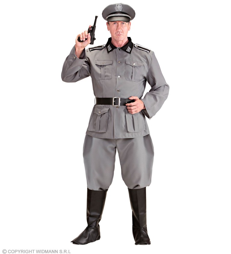 Modrý kostým nemeckého vojaka