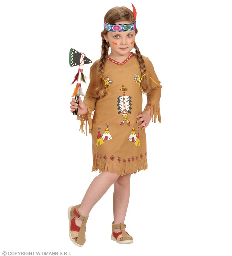 Detský kostým "Indiánka - svetlohnedá"