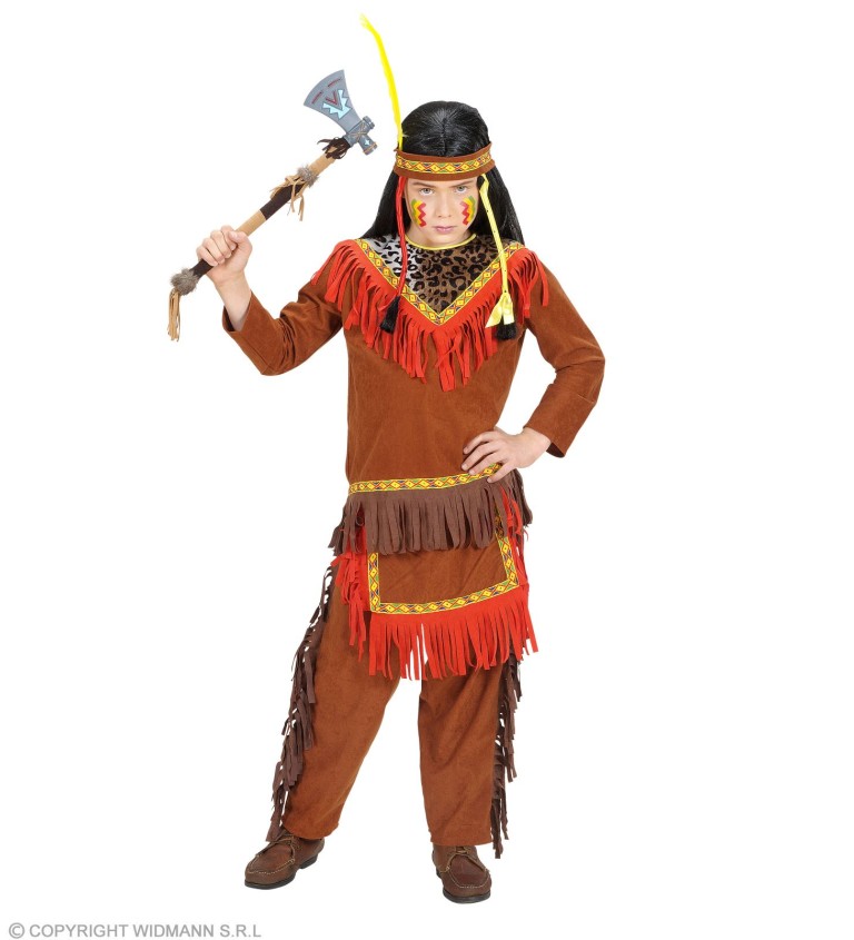 Detský kostým "Indiánsky chlapec - hnedý"