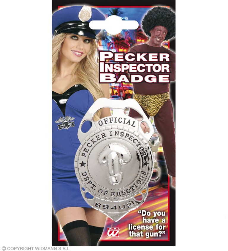 Policajný odznak s motívom penisu