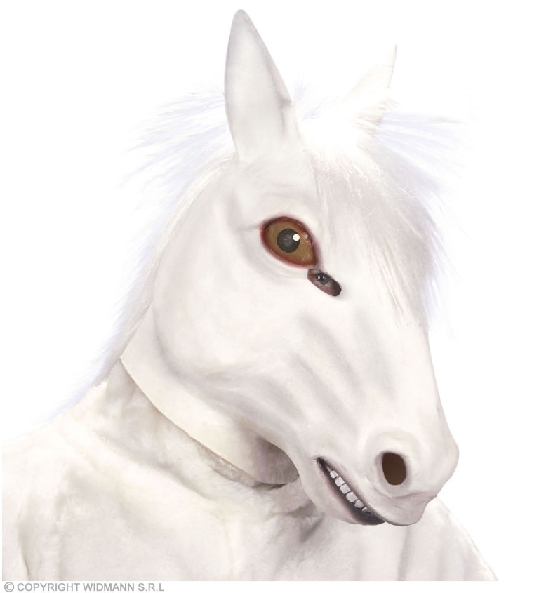 Maska Kôň, biela