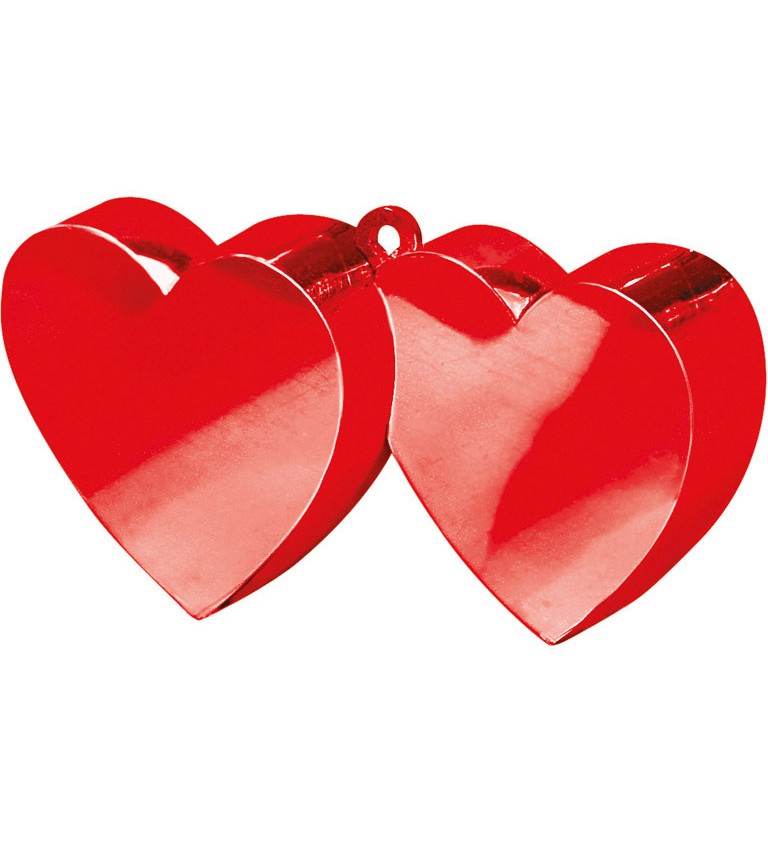 Ťažítko na balóniky - červené srdce