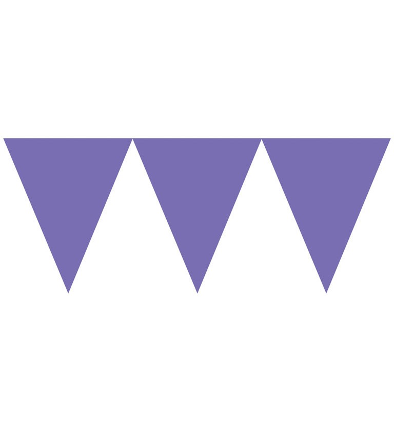 Girlanda - trojuholníky fialové