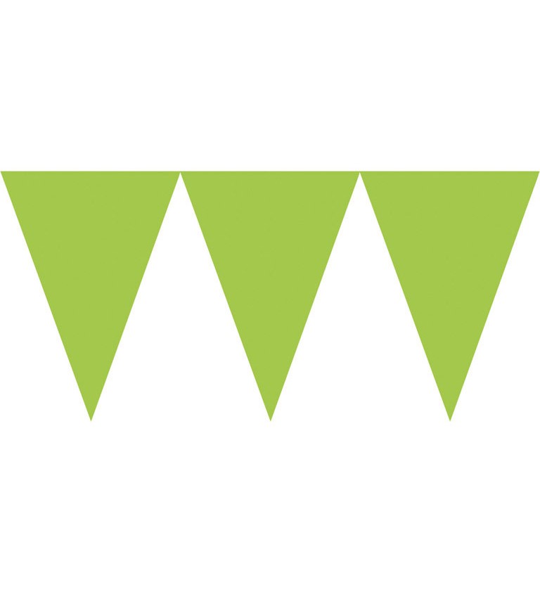 Girlanda - trojuholníky zelené