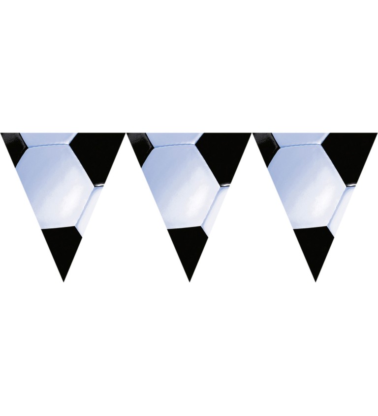 Girlanda - Futbalová lopta trojuholníky