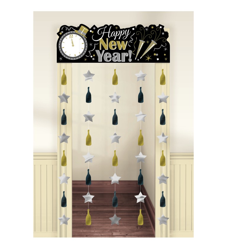 Záves na dvere - Happy New Year