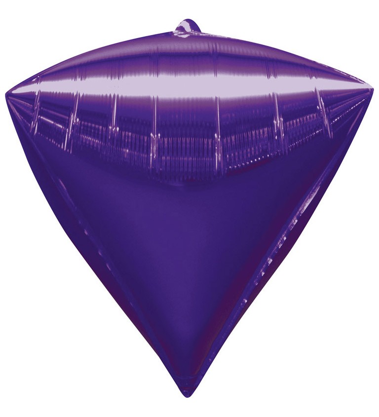 Fóliový balónik v tvare diamantu - fialová