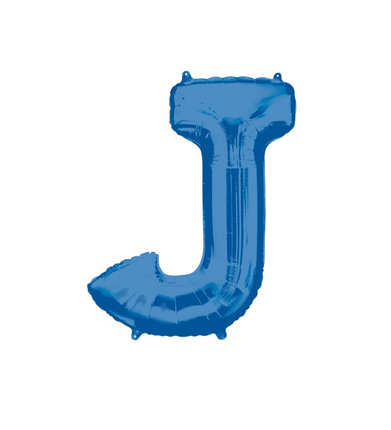Balón fóliový "Písmeno "J" - modrý