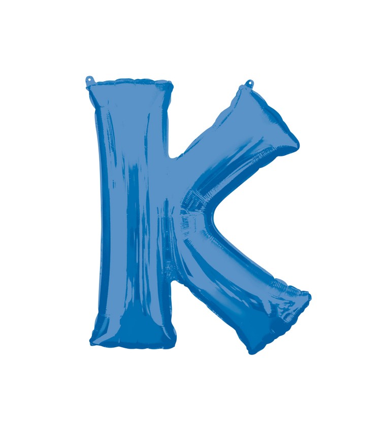 Balón fóliový "Písmeno "K" - modrý