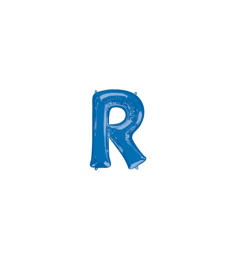 Balón fóliový "Písmeno "R" - modrý