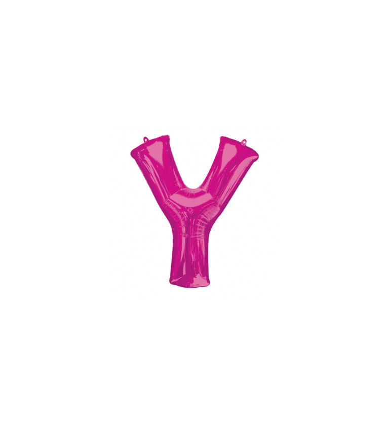 Balón fóliový "Letter "Y" - ružový