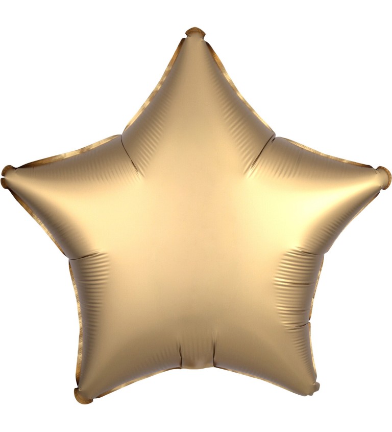 Fóliový balónik v tvare hviezdy - zlatý