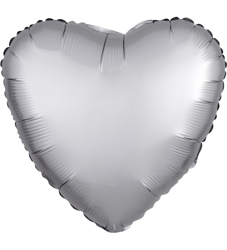 Fóliový balónik v tvare srdca - platinový
