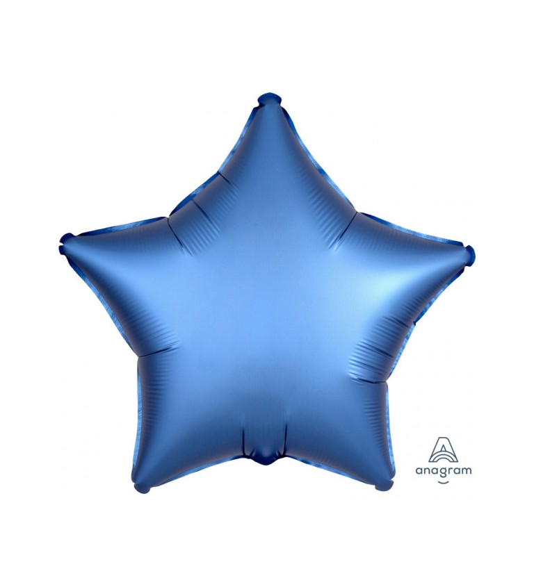 Fóliový balónik v tvare hviezdy - modrý