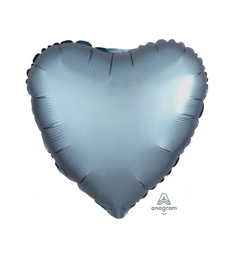 Fóliový balónik v tvare srdca - oceľový