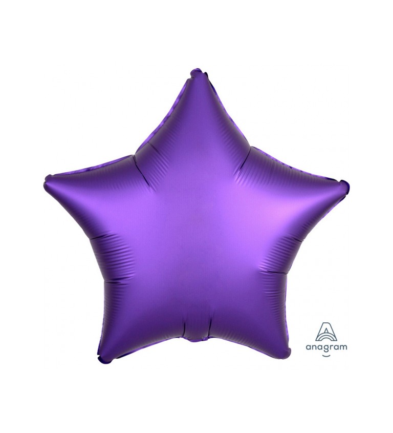 Fóliový balónik v tvare hviezdy - fialový