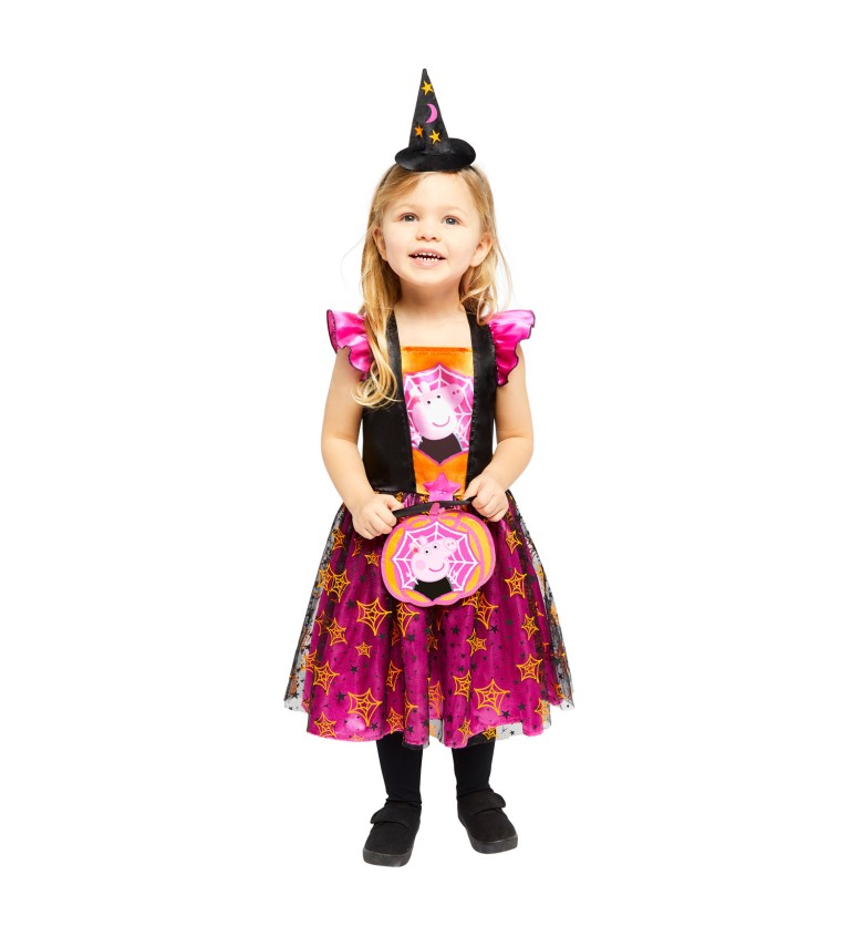 Detský kostým čarodejnice Pepa Pig (3-4 roky)