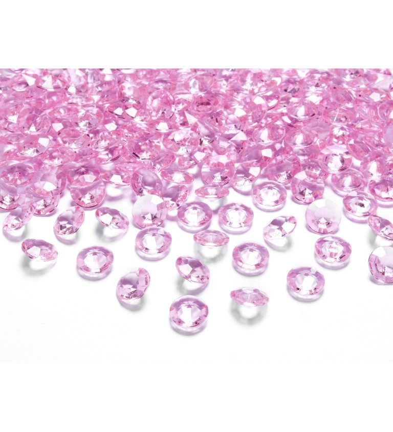 Dekoratívne diamanty mini - svetlo ružové