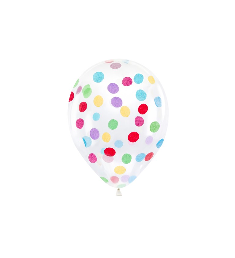 Balóniky s farebnými konfetami