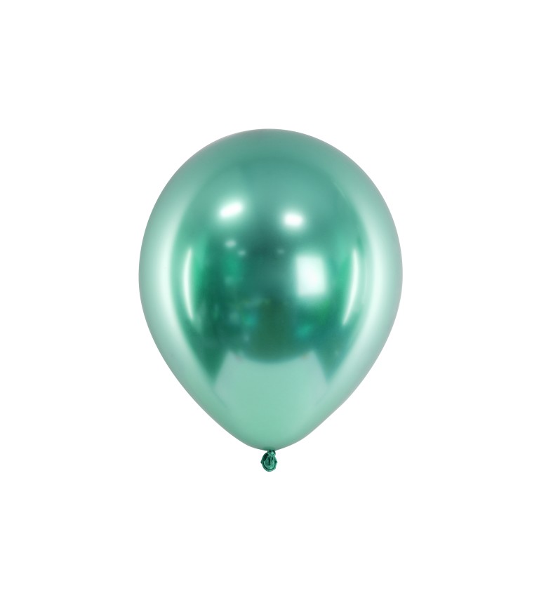 Zelené chrómové balóniky