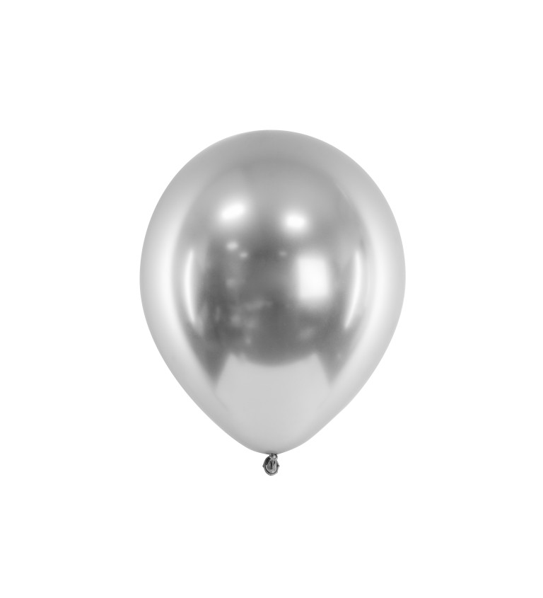 Strieborné chrómové balóniky