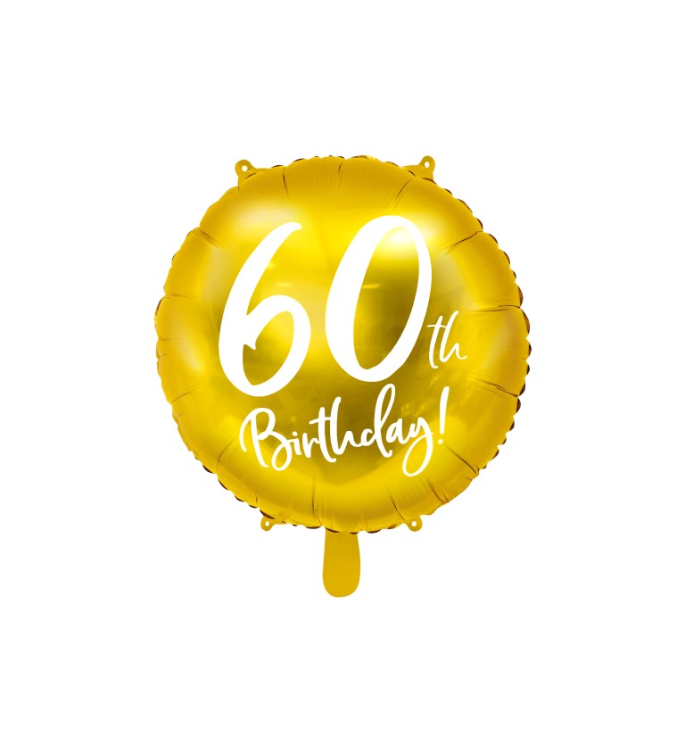 Zlatý fóliový balónik 60