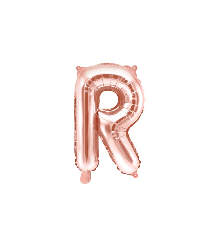 Fóliový balónik R - ružovo zlatý