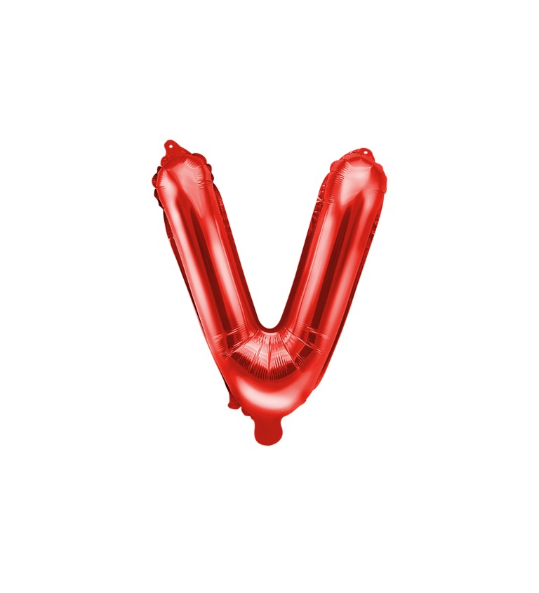 Fóliový balón V - červený