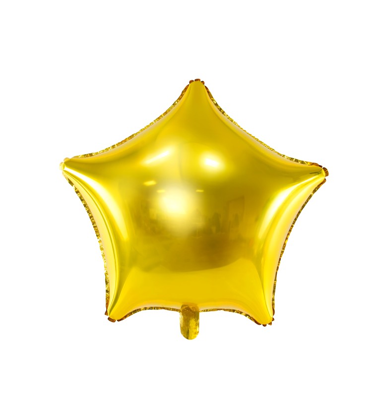 Zlatý fóliový balón Hviezda