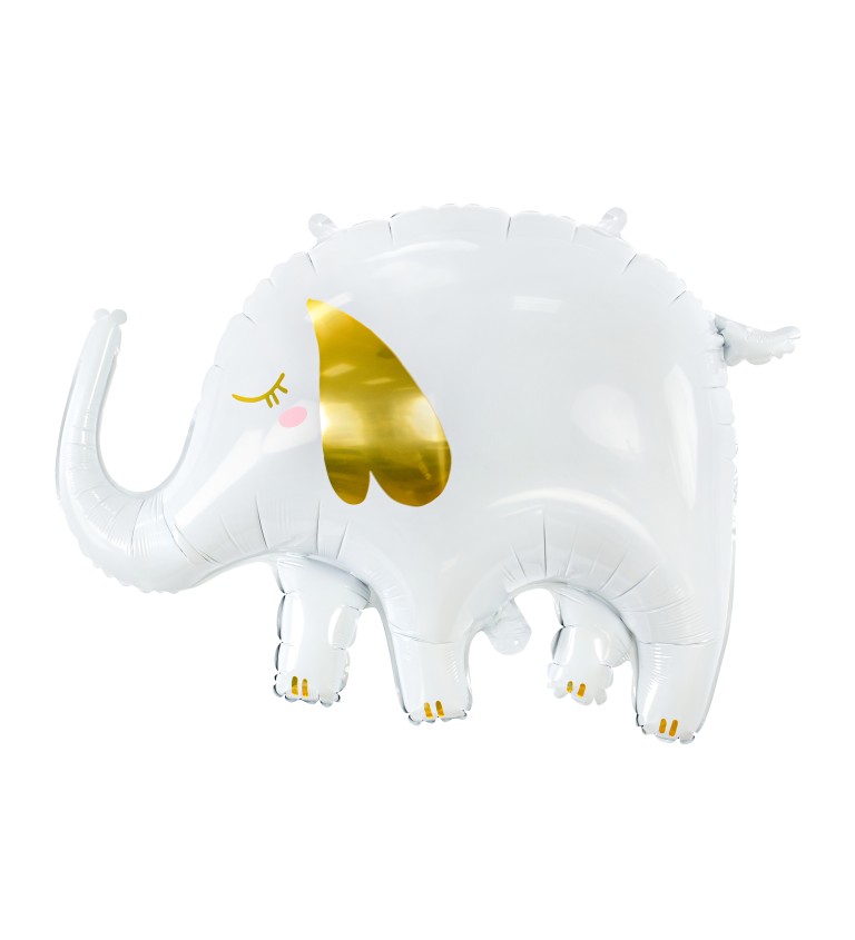 Fóliový balónik Biely slon