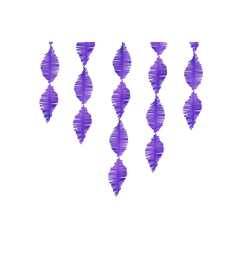 Dekorácia - fialová špirála