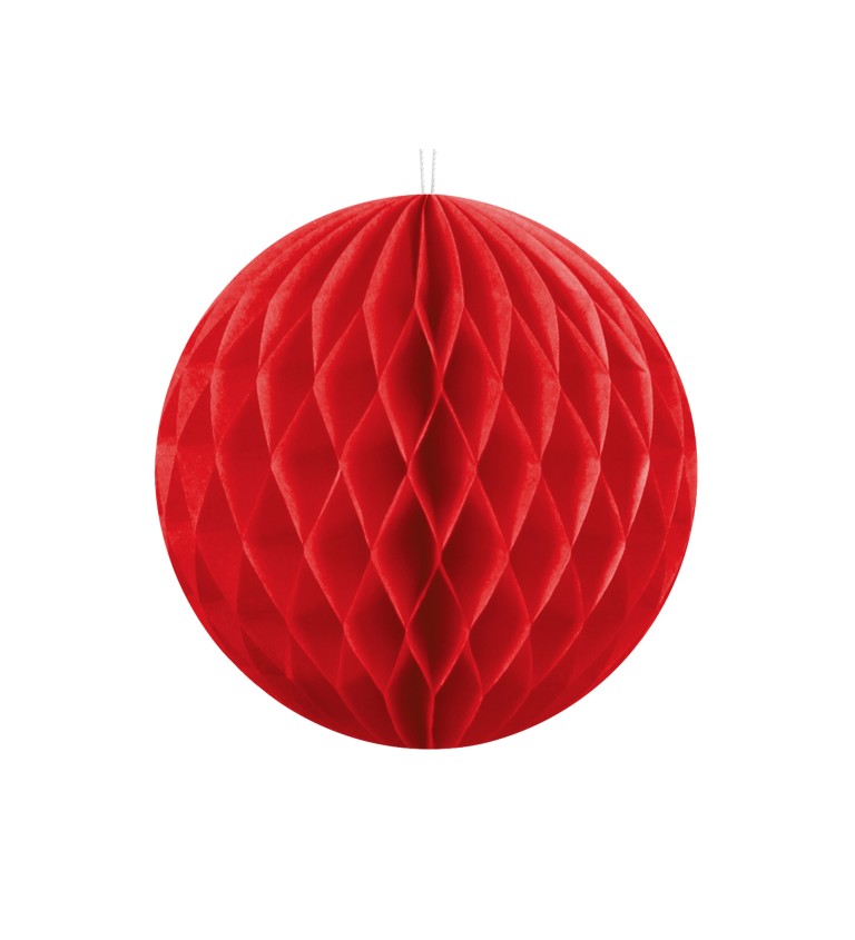 Dekoračná guľa červená - 10 cm