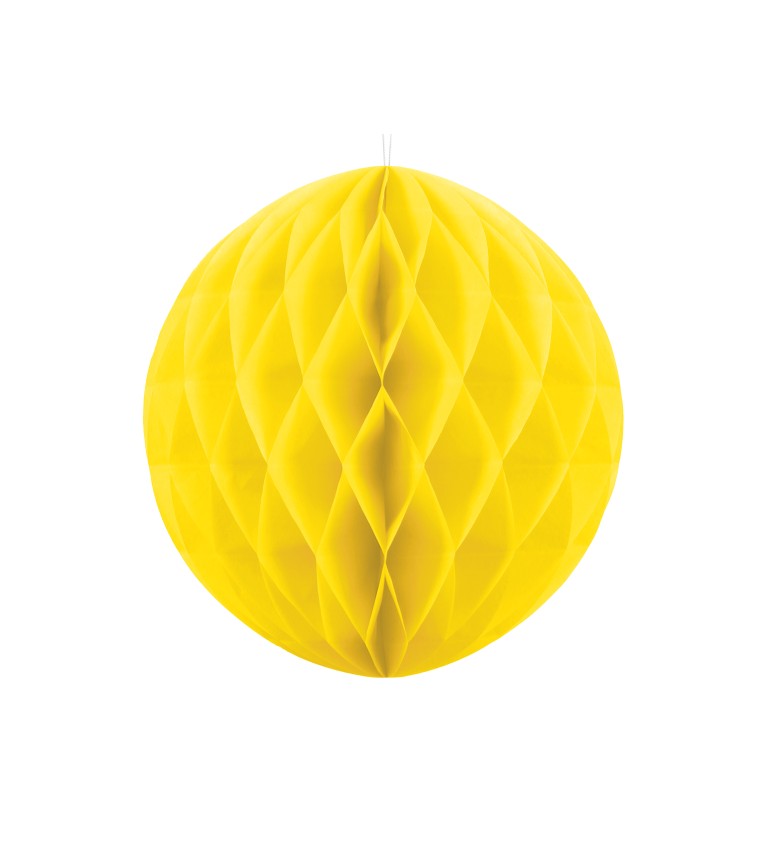 Dekoračná guľa žltá - 20cm