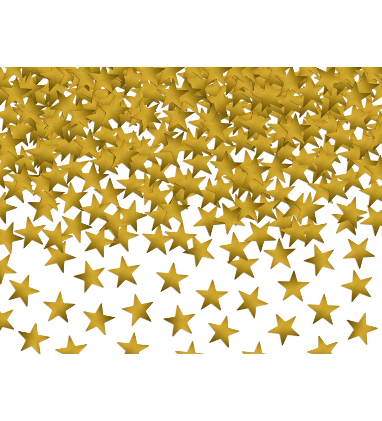 Dekorácia - Konfety zlaté hviezdy