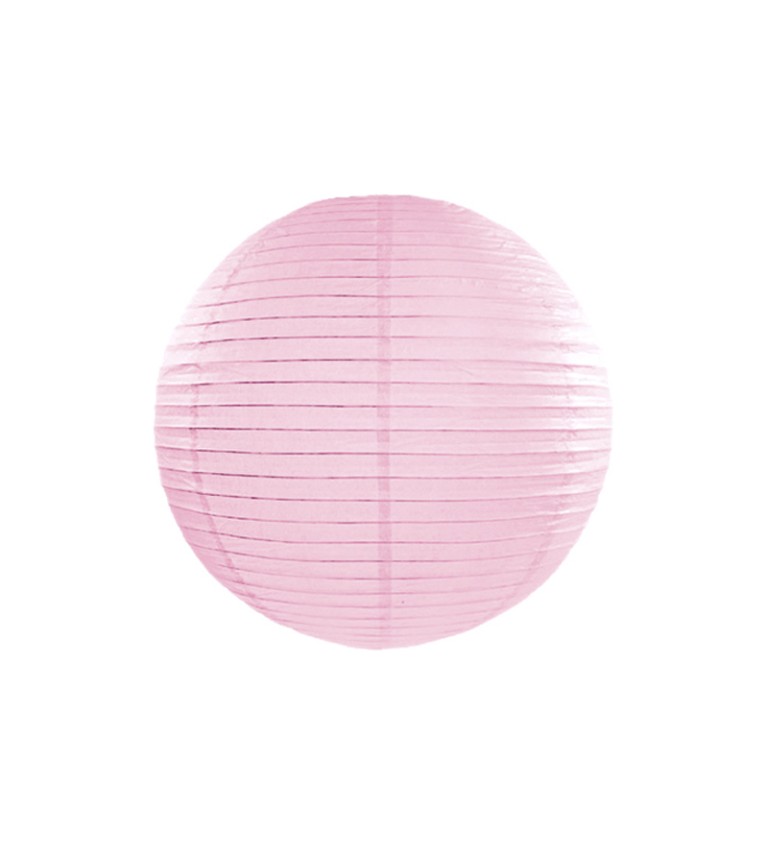 Papierový lampión - svetlo ružový 35 cm