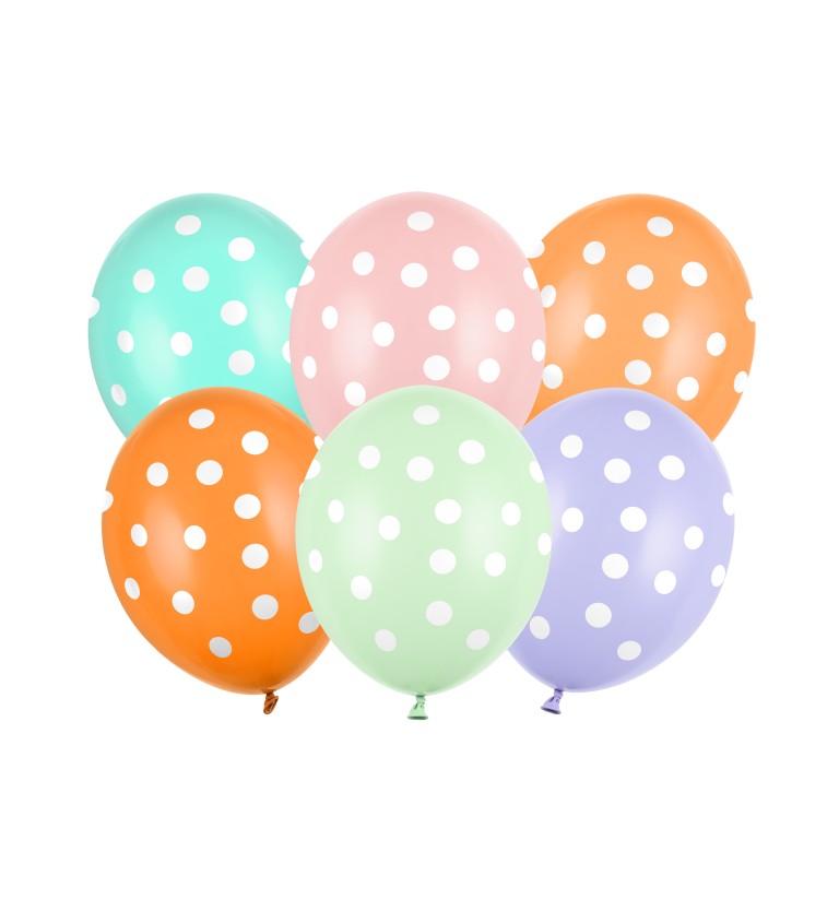 Farebné balóniky s bodkami