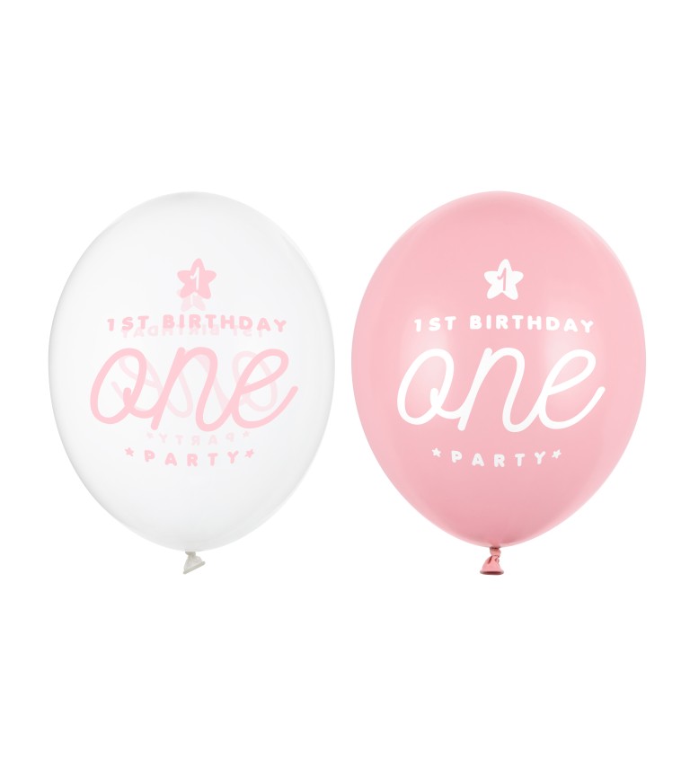 Balónik "1st Birthday" - Ružový