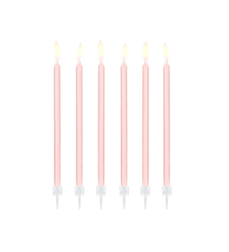Narodeninové sviečky- ružové