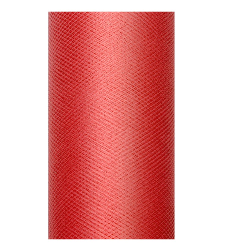 Dekoračný červený tyl 0,3 x 9 m