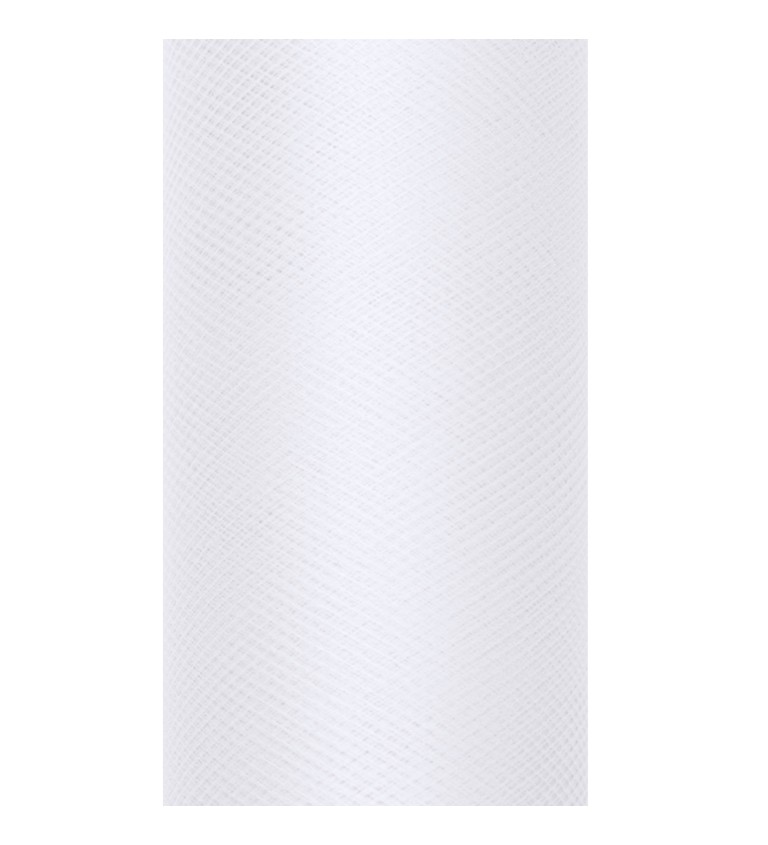 Dekoračný biely tyl 0,3 x 9 m
