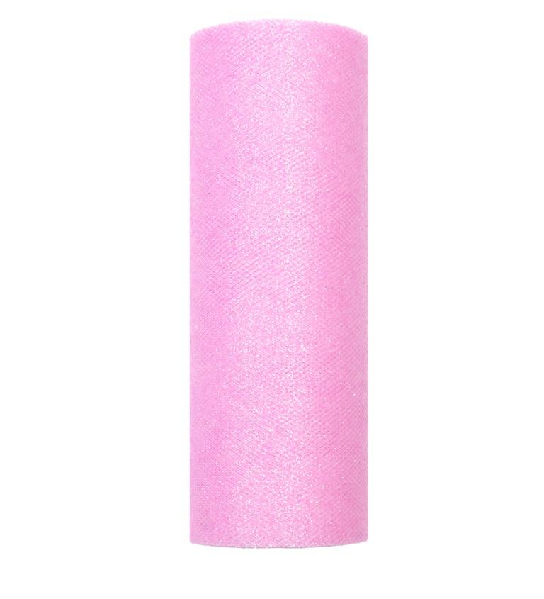 Dekoratívny tyl - ružový (15cm)