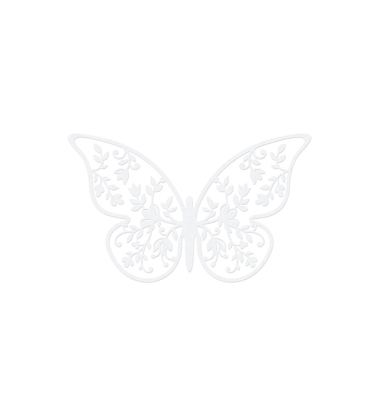 Papierové čipkované motýle - 10ks