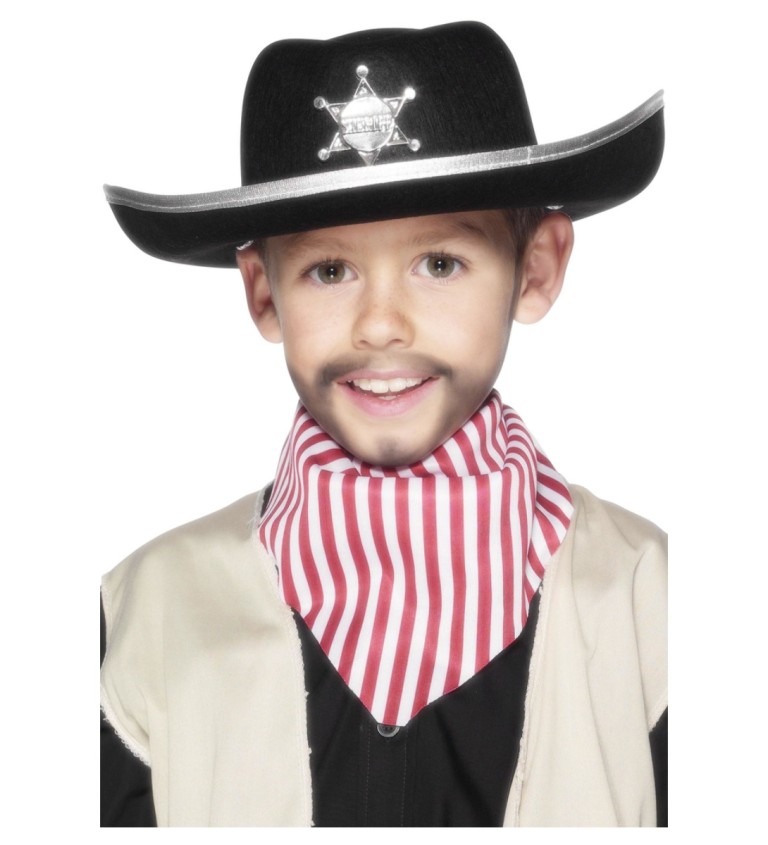 Detský klobúk kovboj - čierny